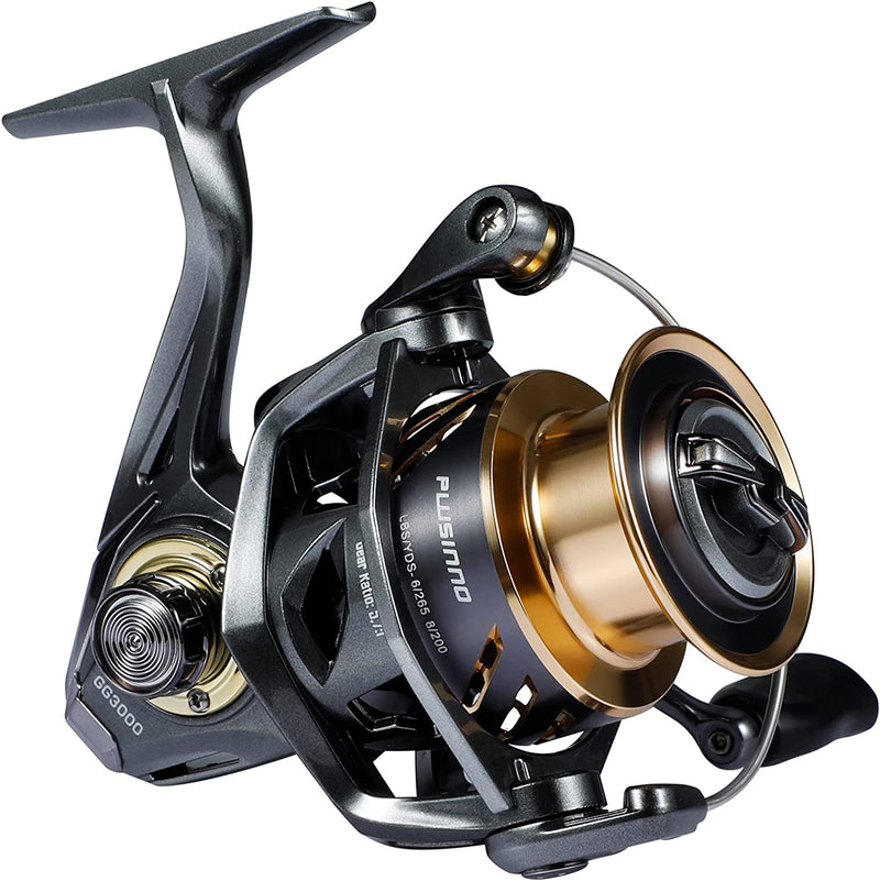 PLUSINNO GG Spinning Reel, High Speed Fishing Reels with 5.1:1 - 5.7:1 Gear Ratio, 22-30 LB Powerful Drag System, 9+1BB Ultra Smooth Powerful, Ultralight Spinning Reels for Freshwater and Saltwater