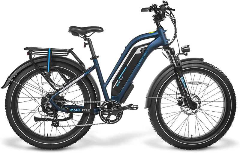 MAGICYCLE Fat Tire Electric Bike for Adults 750W Motor 52V 15AH/20AH Large Battery E Bike 26'' Fat Tire Electric Bike 25MPH 7-Speed up to Electric Mountain Bike