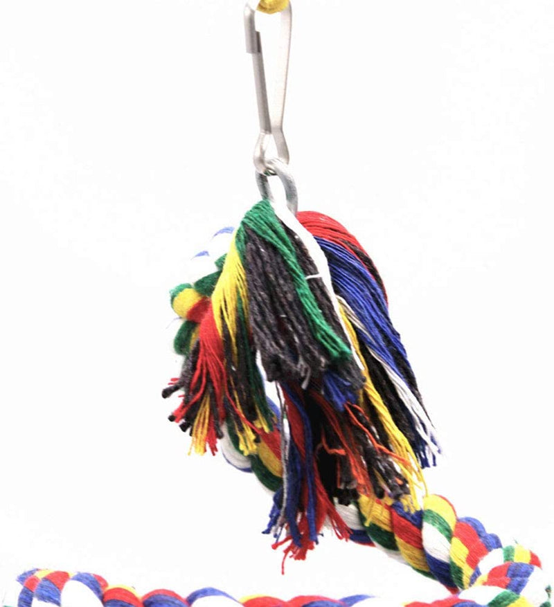 MNN Comfy Bird Cotton Rope Perch 31Inch Macaw Chewing Toy Birdcage Station Pole
