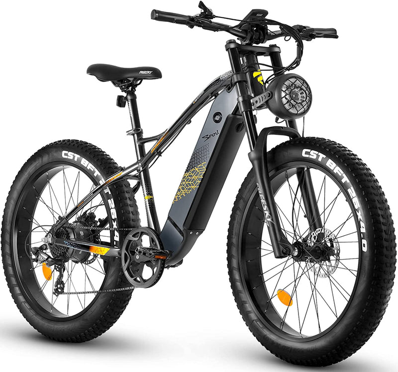 Electric Bike, FREESKY 750W Electric Bike for Adults BAFANG Motor 48V 15Ah Samsung Cell Battery Ebike, Fat Tire Electric Bicycles, 32MPH 35-80Miles Electric Mountain Bike, Shimano 7-Speed UL Certified