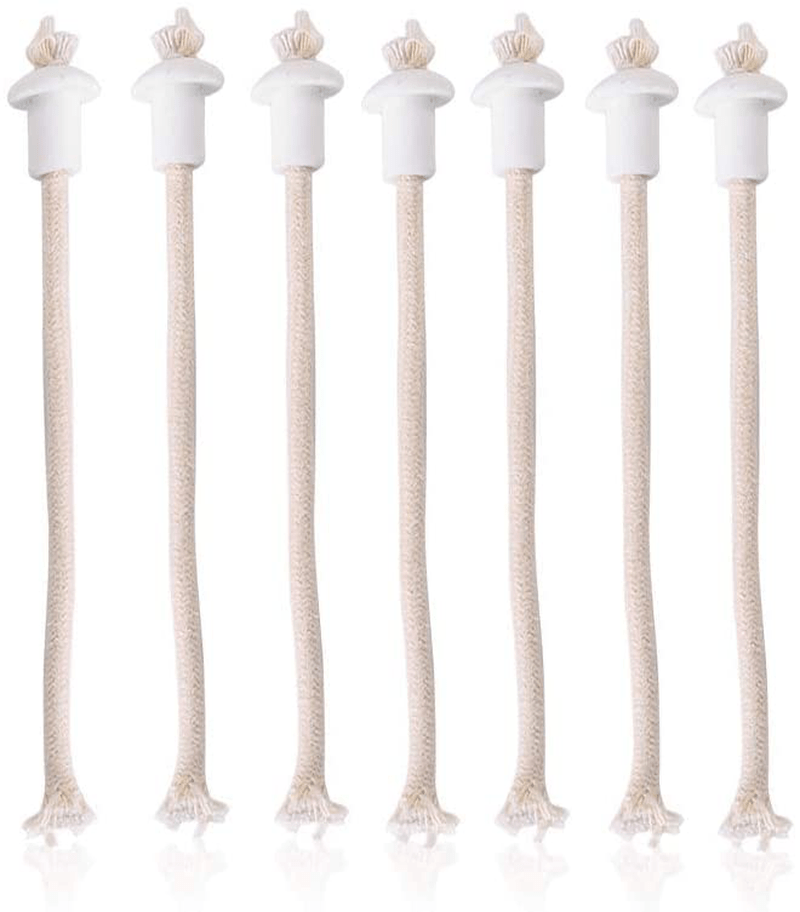 7pcs Oil Lantern Ceramic Wick, Heat-Resistant Wick Replacement for Ceramic Holders Torch Wine Bottle Oil Candle Lamp Fiber Glass---QQ510637638