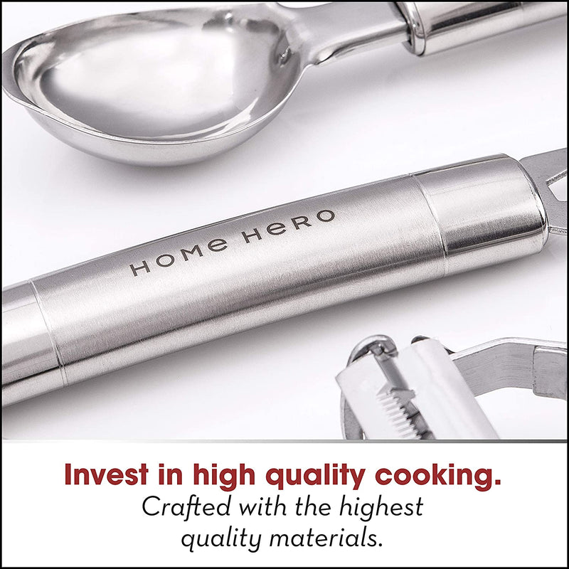 Home Hero 29-Pcs Kitchen Utensils Set - Stainless Steel Cooking Utensils Set with Spatula - Kitchen Gadgets & Kitchen Tool Gift Set