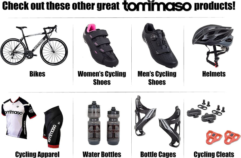 Tommaso Imola Endurance Aluminum Road Bike, Shimano Claris R2000, 24 Speeds, Black, White, Burnt Orange