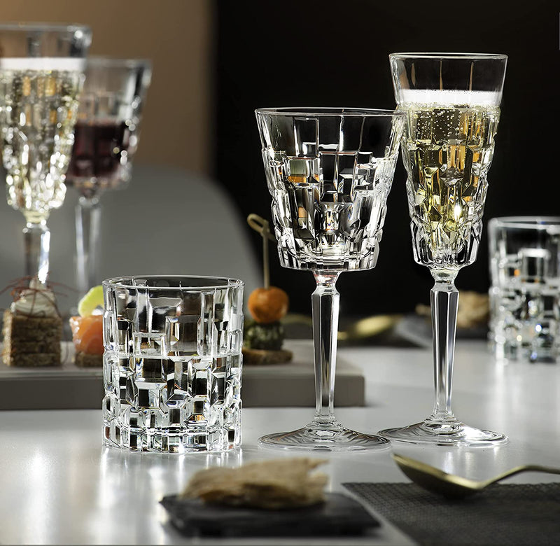RCR Cristalleria Italiana Crystal Glass Drinkware Set (Wine Goblet (7 Oz) - 6 Piece Set)