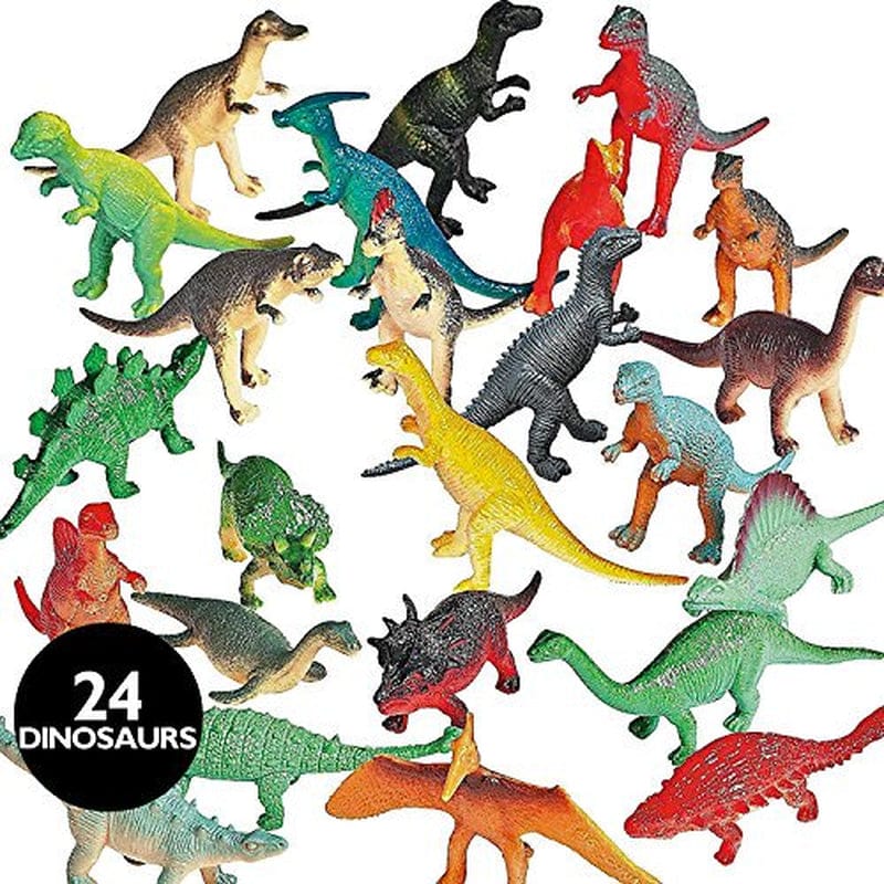 84 Piece Kids Dinosaur Toy Kit - Includes Mini Figures, Masks, Stamps, and Sticker Tattoos (Great as Dinosaur Party Supplies & Dinosaur Party Favors)