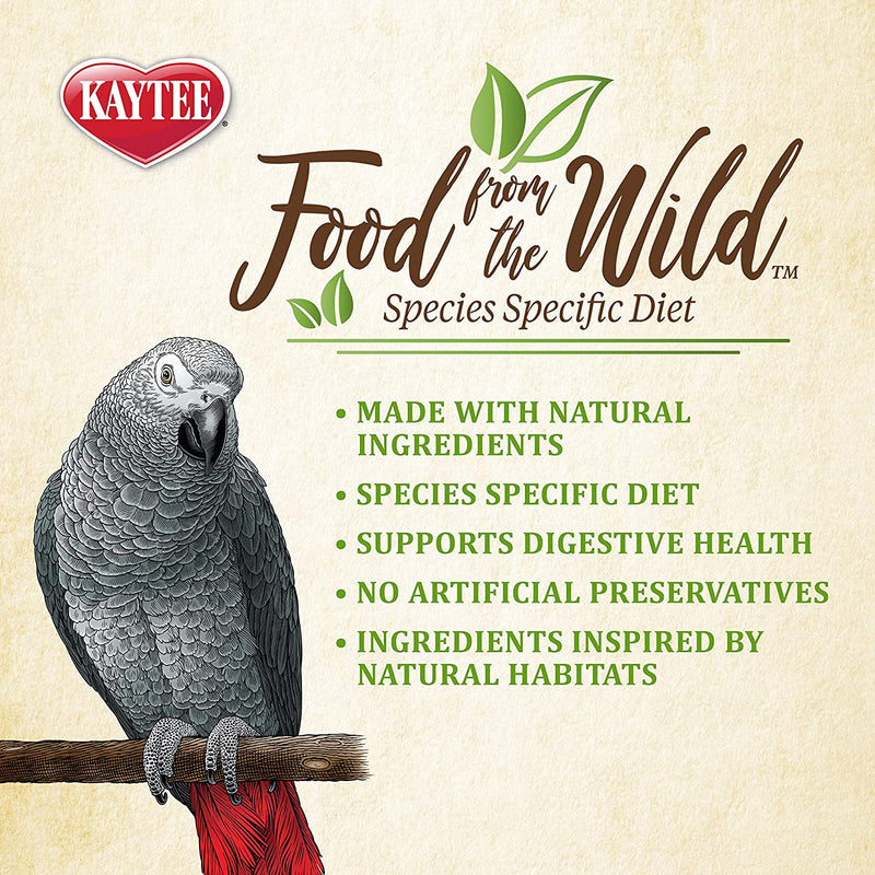 Kaytee Food from the Wild Natural Pet Parrot Food, 2.5 Pound