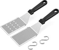 Hasteel Metal Spatulas, Stainless Steel Griddle Spatula Tools with Riveted Handle, Heavy Duty Burger Turner for Teppanyaki BBQ Flat Top Hibachi Cast Iron Grilling Cooking, Dishwasher Safe - (2Packs)