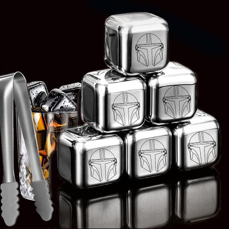 Reusable Stainless Steel Metal Ice Cubes Star Wars Whiskey Stones