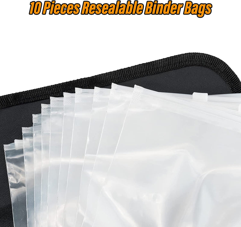 Alwonder Fishing Soft Bait Binder, 10 Pieces PVC Bags Lure Bag Spinnerbait Storage Bait Binder Soft Tackle Box Tackle Storage Bag Snell Holder for Bait Rig Jig Line Hook Weight