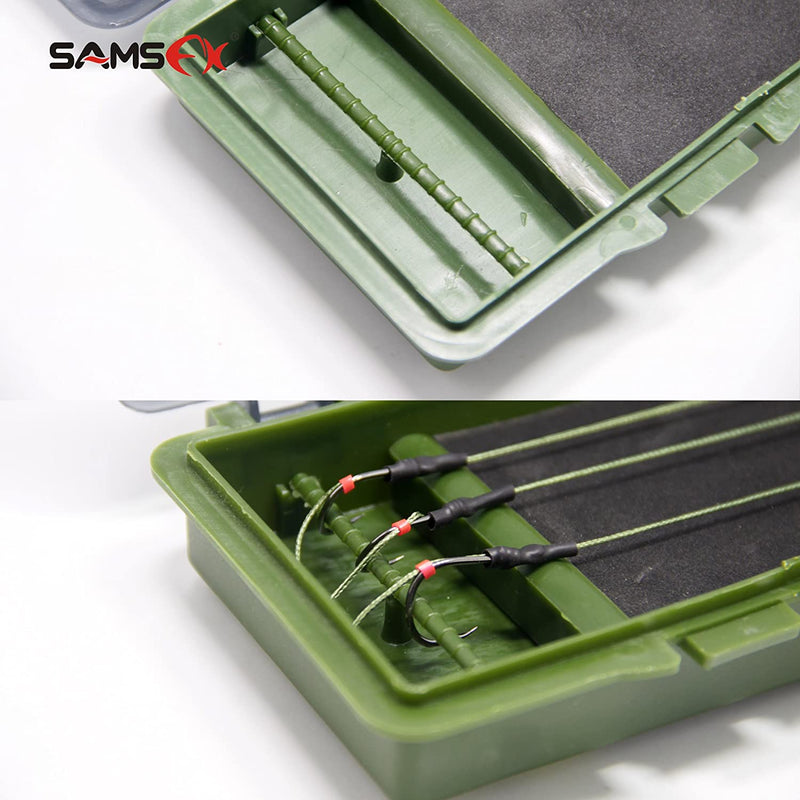 SAMSFX Carp Fishing Tackle Box Stiff Hair Rig Board Rig Box Wallet Rig Storage Box