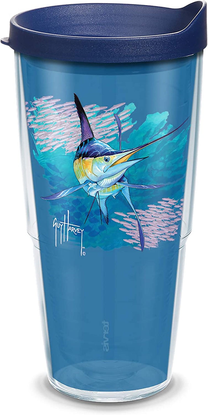 Tervis Made in USA Double Walled Guy Harvey - Offshore Haul Marlin Insulated Tumbler Cup Keeps Drinks Cold & Hot, 16Oz Mug, Classic