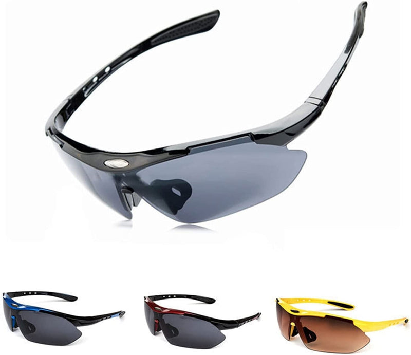 PJRYC Outdoors Sports Cycling Bicycle Bike Riding Sunglasses Eyewear Glasses (Color : White)
