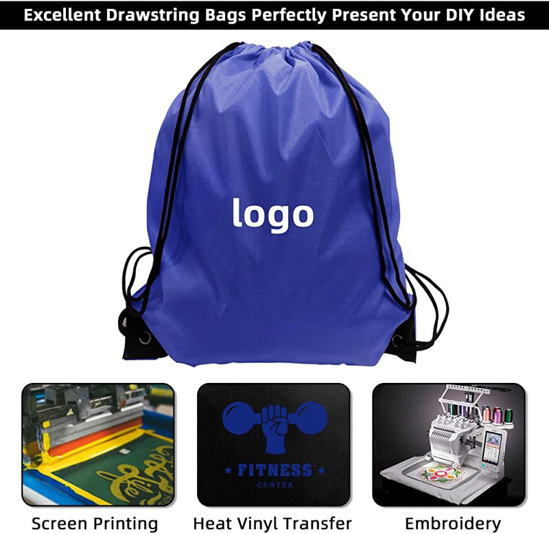 Drawstring Backpack Bulk 16 Pcs Drawstring Bags String Backpack Cinch Bags Kids Nylon Draw String Bags Pack