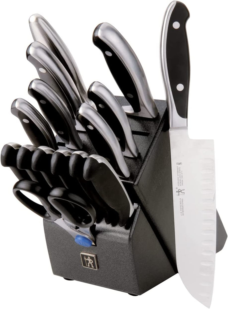 HENCKELS Forged Synergy East Meets West Knife Block Set, 16 Piece, Black