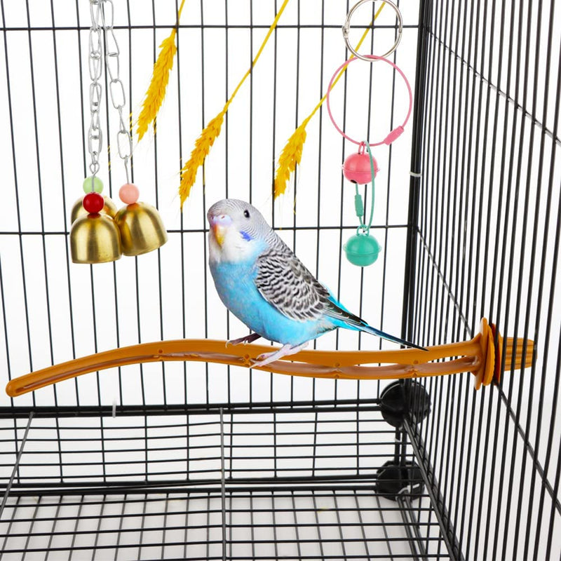 2 PCS Bird Perches Canary Finch Budgie Cage Universal Plastic Stand Stick Toy Holders, 8.7 Inches