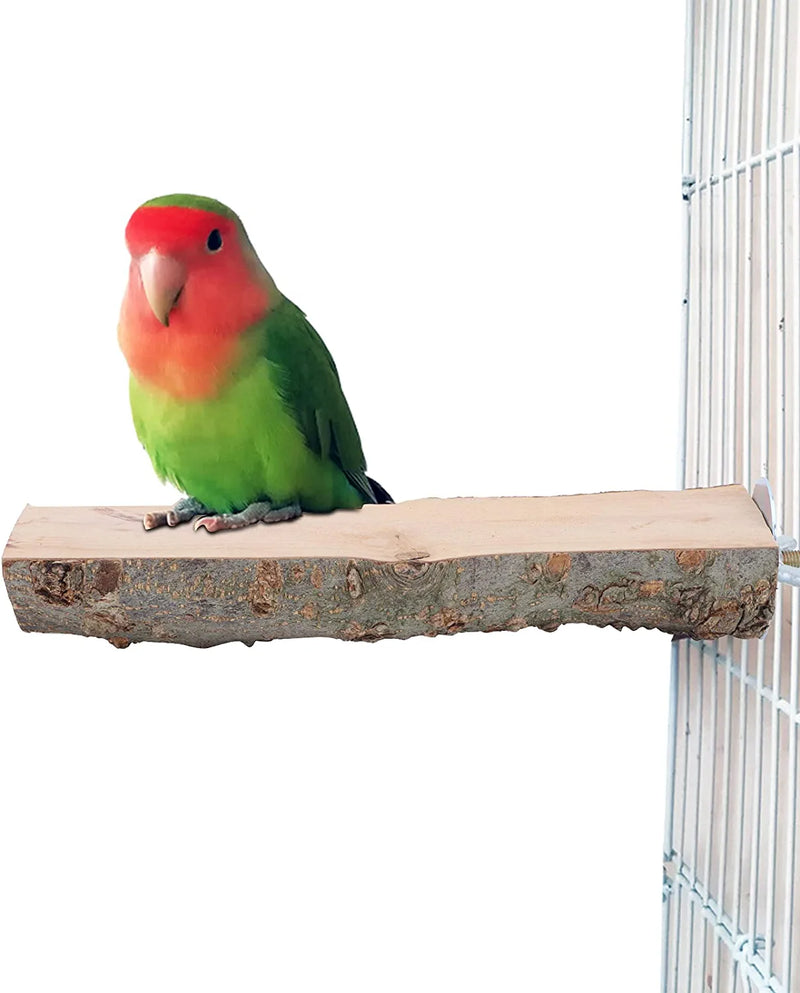 Parrots Cage Perch, Parrots Standing Platform Wooden Perch Stick Bird Standing Playground for Pet Birds(7-8/18)