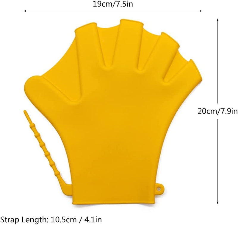 1 Pair Swimming Gloves Webbed Fitness Water Resistance Training Gloves Silicon Swimming Diving Glove Swim Training Mittens