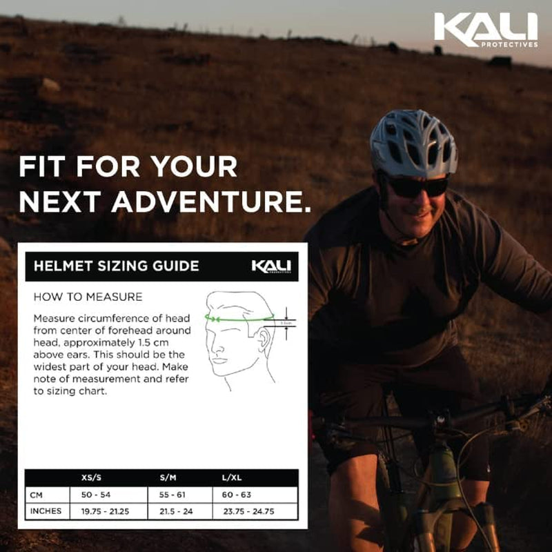 Kali Protectives Chakra Solo Bicycle Helmet; Mountain In-Mould Mountain Bike Helmet Equipped with an Integrated Visor; Dial Fit Closure System; with 21 Vents