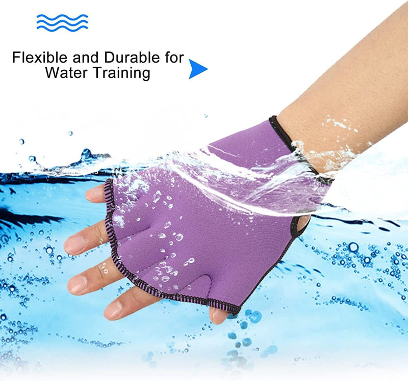 Webbed Swimming Gloves Aquatic Traning Paddles Water Resistance Diving Hand Paddles for Swimming Diving Training