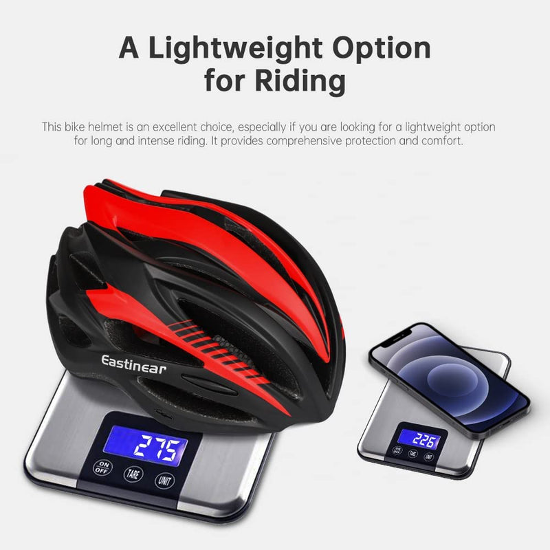 EASTINEAR Bike Helmets for Men and Women, Adults Bicycle Helmets with Detachable Visor, Helmet with Rechargeable Rear Light for Cycling