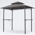 ABCCANOPY 8'x 5' Grill Gazebo Shelter, Outdoor BBQ Gazebo Canopy with LED Light (Khaki)