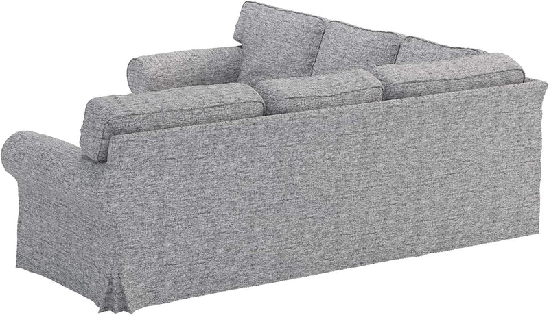 The Thick Polyester Flax Ektorp 2 2 Sofa Cover Replacement Is Custom Made. It Fits IKEA Ektorp Corner or Sectional Sofa Slipcover. (Polyester Flax)
