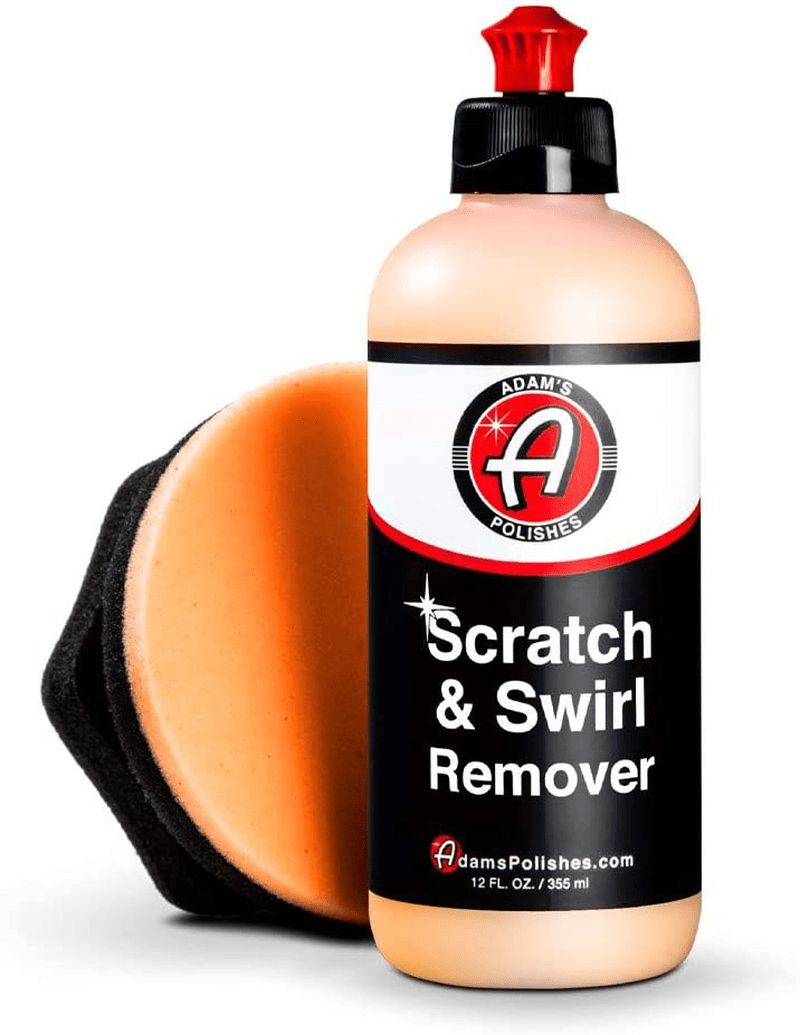 Adam’s Car Scratch & Swirl Remover Hand Correction System | Remove & Restore Paint Transfer, Minor Imperfections, & Oxidation | Paired with Orange Compound Correction Pad Applicator (2 Step Kit)