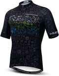Hotlion Men'S Cycling Bike Jersey Short Sleeve with 3 Rear Pockets- Moisture Wicking, Breathable, Quick Dry Biking Shirt