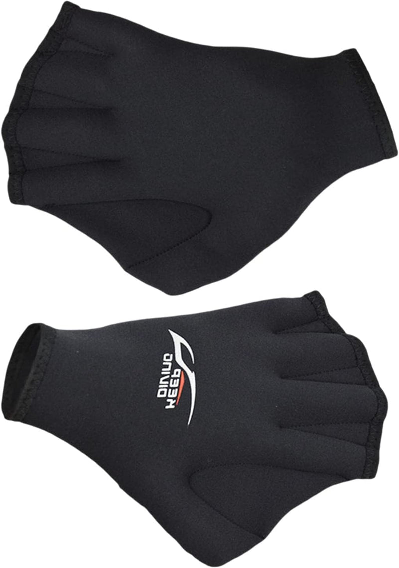 B Baosity 2Mm Neoprene Webbed Swim Gloves Swimming Gloves for Helping Upper Body Resistance