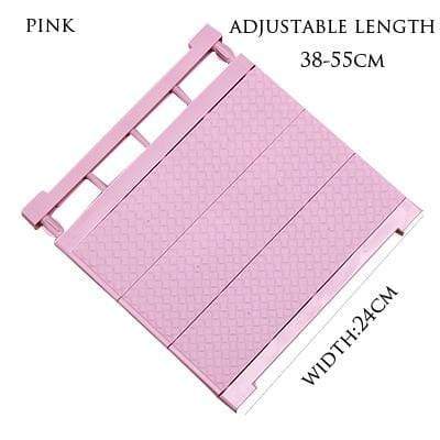 Adjustable Shelf Closet Organizer Storage 15380748-pink-38-55cm pink-38-55cm KOL DEALS