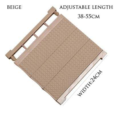 Adjustable Shelf Closet Organizer Storage 15380748-beige-38-55cm beige-38-55cm KOL DEALS