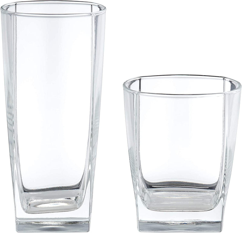 Admiral 16-Piece Old Fashioned and Coolers Glass Drinkware Set