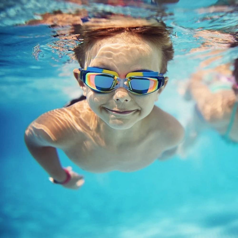 BIENKA N/A Comfortable Silicone Adjustable Swim Glasses Children Anti-Fog UV Waterproof Swimming Eyewear Goggles (Color : B, Size : One Size)