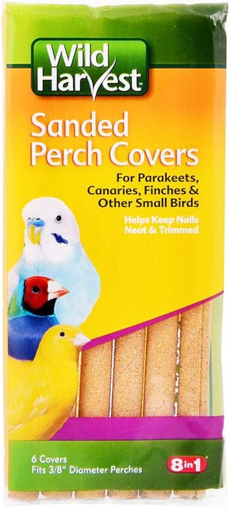 Wild Harvest SANDED PERCH COVERS for PARAKEETS CANARIES FINCHES & SMALL BIRDS