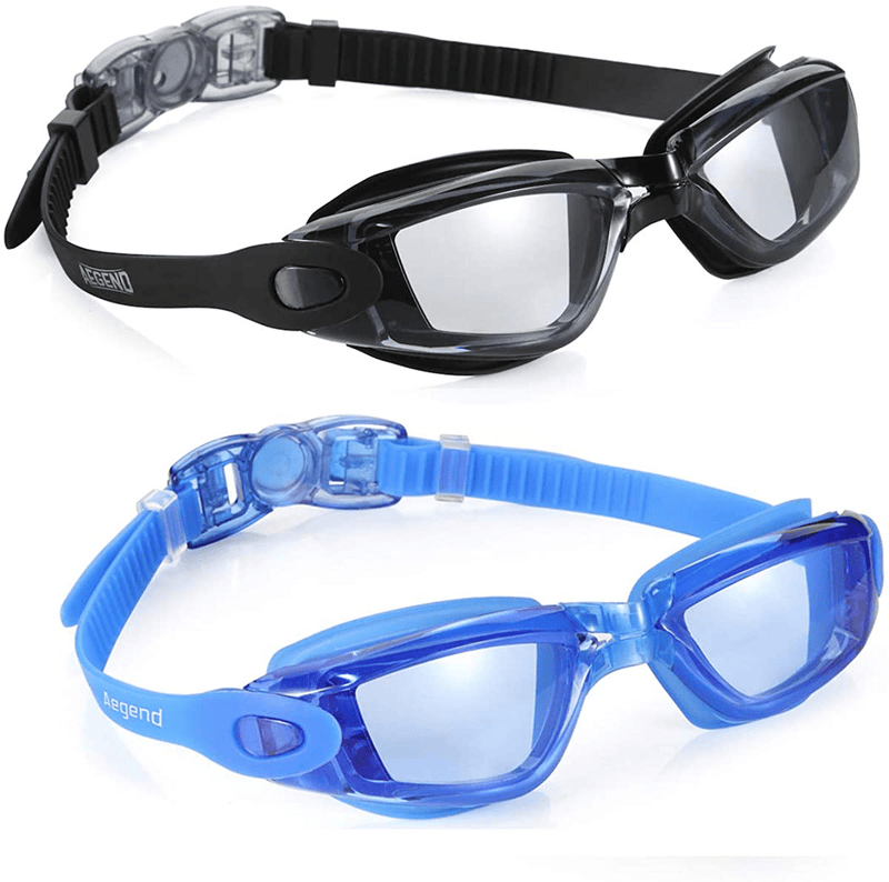 Aegend Swim Goggles, 2 Pack Swimming Goggles No Leaking Adult Men Women