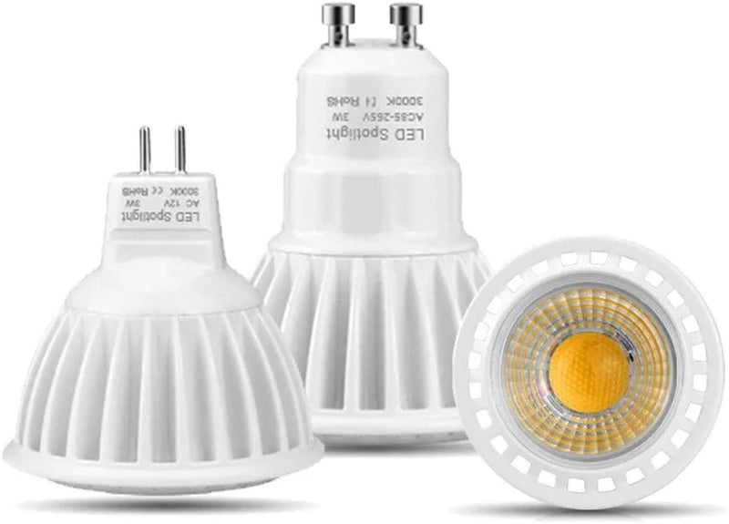AGIPS Wide Voltage Lights 1Pcs GU10 LED Spot Light AC 220V 110V MR16 GU5.3 LED Bulb AC DC 12V LED Light 3W 5W 7W Dimmable COB Indoor LED Spotlight Household Bulbs (Color : GU10 110V, Size : Warm WHI