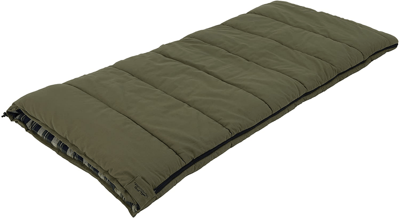 ALPS Outdoorz Redwood -10 Degree Flannel Sleeping Bag, Green, 38 - X 80 -Inch