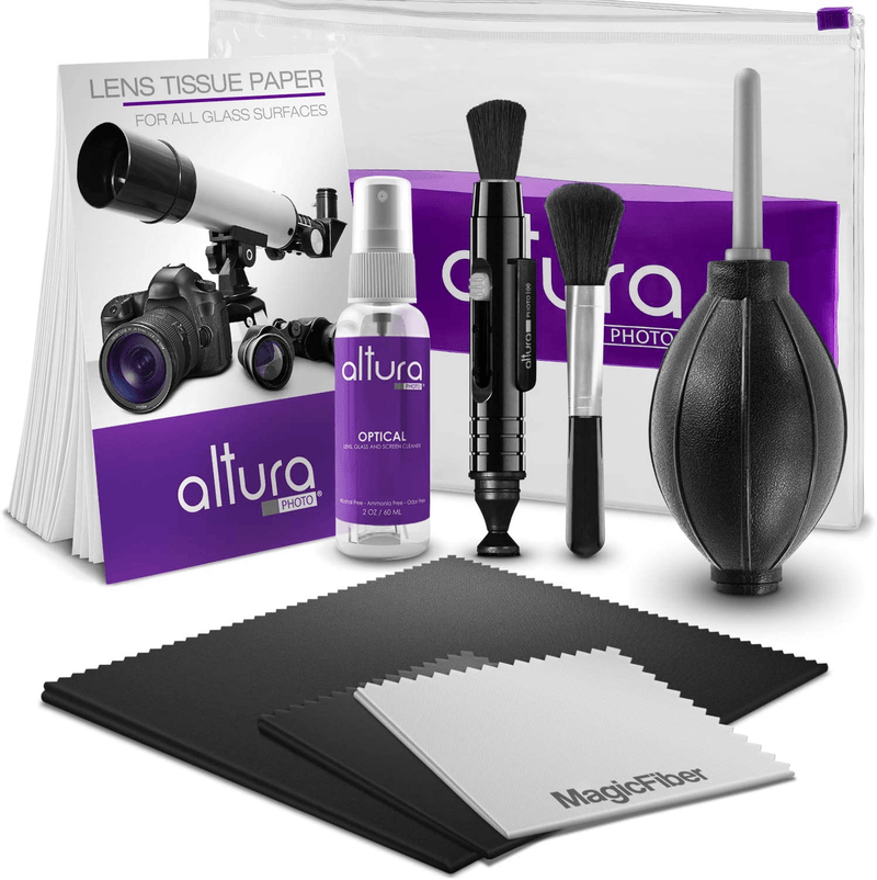 Altura Photo Professional Camera Cleaning Kit for DSLR & Mirrorless Cameras and Sensitive Electronics Bundle - Camera Accessories Kit with Altura Photo 2oz All Natural Cleaning Solution