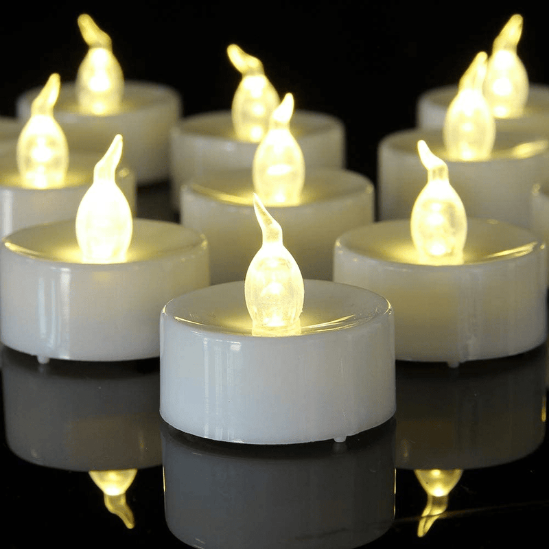 AMAGIC 30 Pack LED Tea Lights, Lasts 2X Longer, Flameless Tealights Candles with Flickering Warm White Light, Battery Operated Tea Lights Bulk for Mothers Day Gifts, D1.4'' X H1.3''