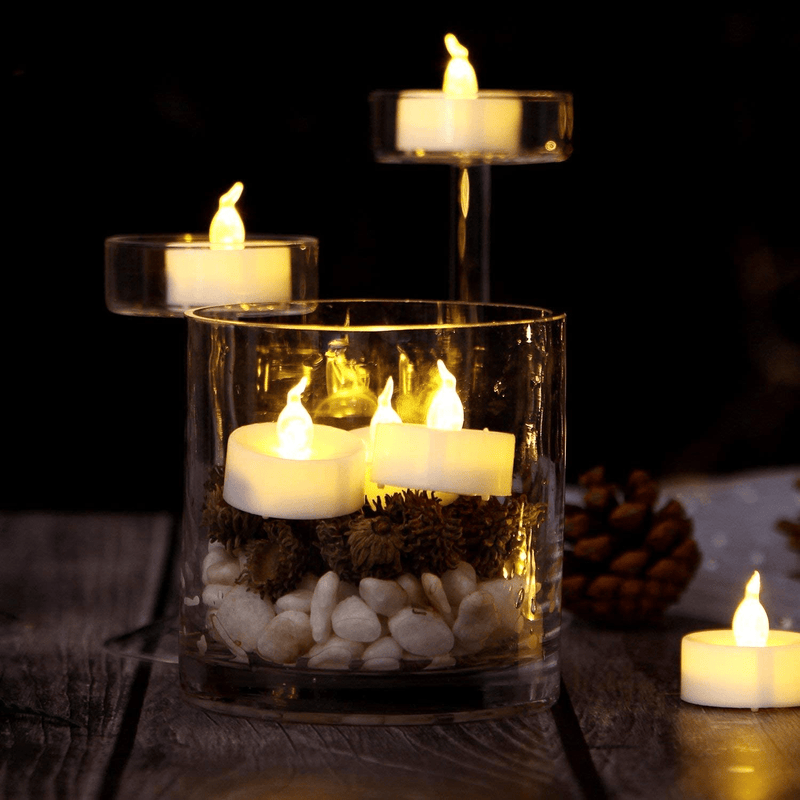 AMAGIC 30 Pack LED Tea Lights, Lasts 2X Longer, Flameless Tealights Candles with Flickering Warm White Light, Battery Operated Tea Lights Bulk for Mothers Day Gifts, D1.4'' X H1.3''