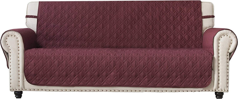 Ameritex Couch Sofa Slipcover 100% Waterproof Nonslip Quilted Furniture Protector Slipcover for Dogs, Children, Pets Sofa Slipcover Machine Washable (Burgundy, 68'')
