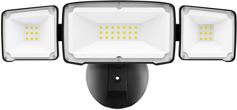 Amico 3500LM LED Security Light, 30W Outdoor Flood Light, ETL- Certified, 5000K, IP65 Waterproof, 3 Adjustable Heads for Garage, Patio, Garden, Porch&Stair