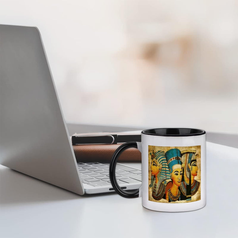 Ancient Egyptian Coffee Mug,Ceramic Mug Milk Tea Cup Drinkware Mug for Home Office Women Men Gift 11Oz (Egypt)