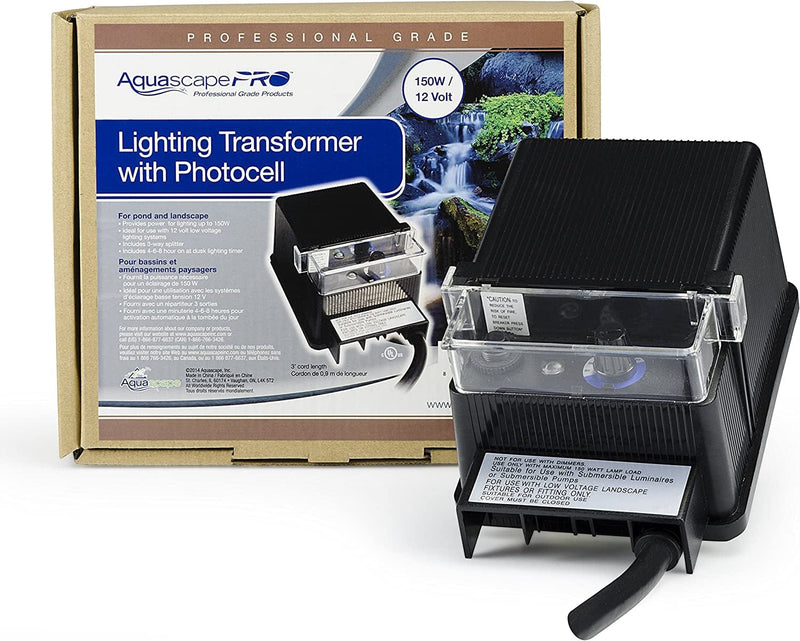 Aquascape Light Transformer with Photocell Sensor 1002 for Pond, Landscape, and Garden Features, 12 Volt