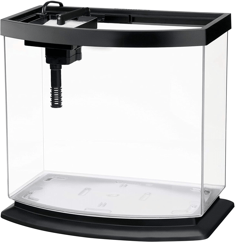 Aqueon LED MiniBow Aquarium Kit with SmartClean Technology, Black, 2.5 Gallon