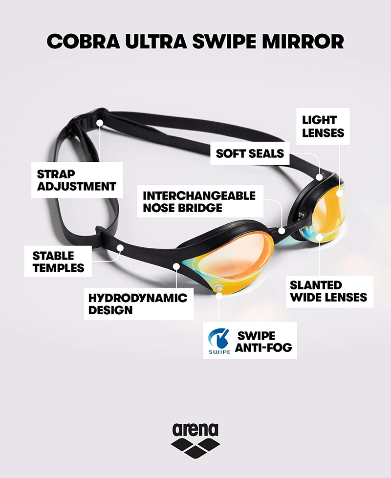 Arena Cobra Ultra Racing Swim Goggles for Men and Women