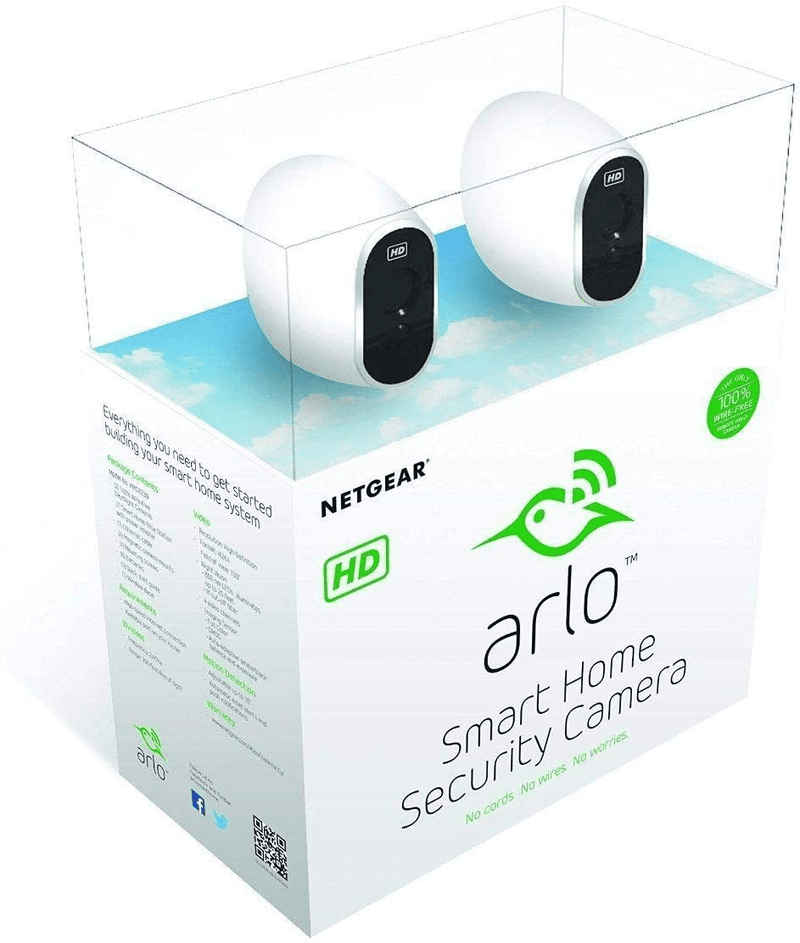 Arlo - Wireless Home Security Camera System | Night vision, Indoor/Outdoor, HD Video, Wall Mount | Includes Cloud Storage & Required Base Station | 1-Camera System (VMS3130)