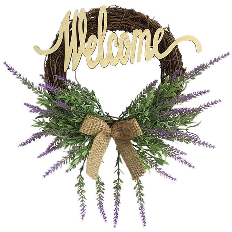 Artificial Romantic Lavender Garland Home Bar Wedding Party Hanging Decor for Valentine'S Day Christmas Hello Welcome Wall Lintel Window Decorations Festive Supplies