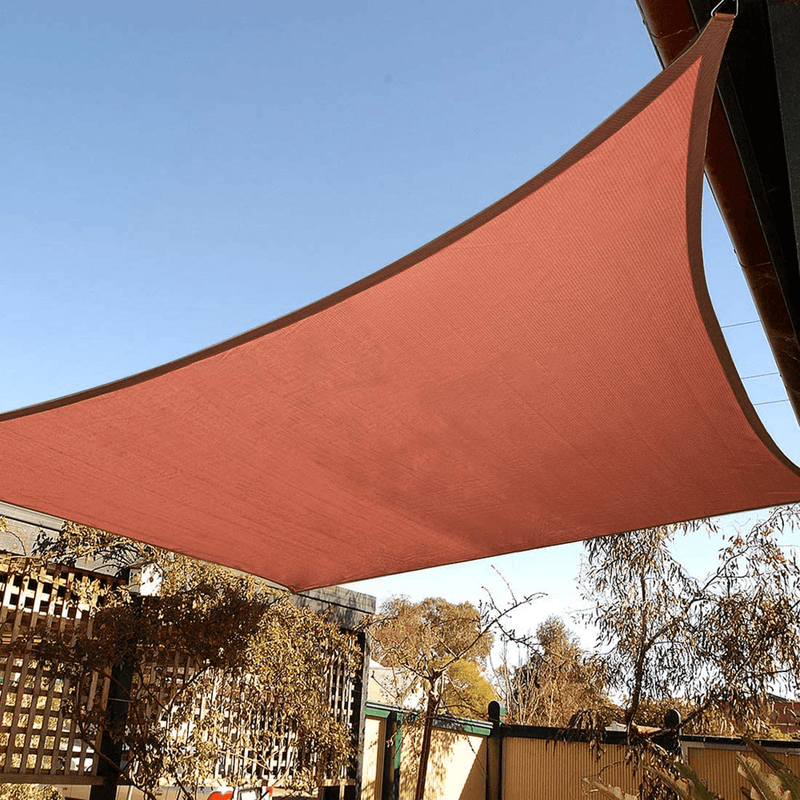 Artpuch 8'X10' Rectangle Sun Shade Sails Sand UV Block for Shelter Canopy Patio Garden Outdoor Facility and Activities