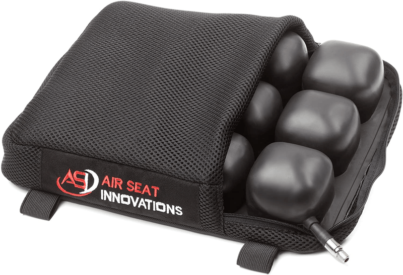 ASI - Motorcycle Air Seat Cushion, Rear or Small Seat Size, Extends Ride time and Increases Circulation, Reduces Vibration, 12" X 9.5" x 2"